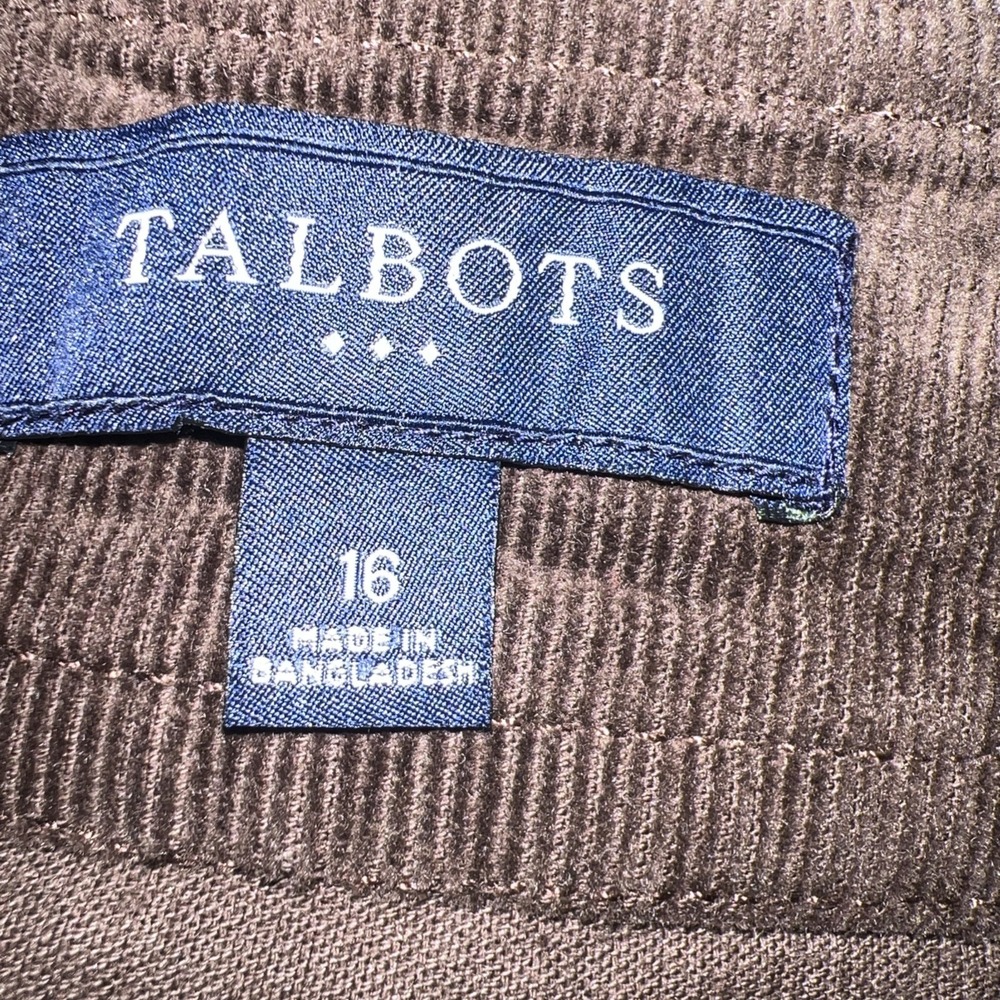 Talbots Women's Corduroy‎ Skirt 16 Pencil Brown - Picture 4 of 4